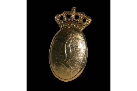 Emblem Bayern fr Kasket Raupenhelm mit Krone und L Modell 1832  RSP212