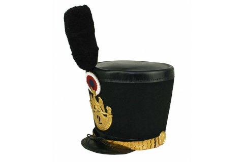 Leder-Tschako - Offiziersausfhrung der kaiserlichen franzsischen Infanterie Napoleon Bonapartes  L123